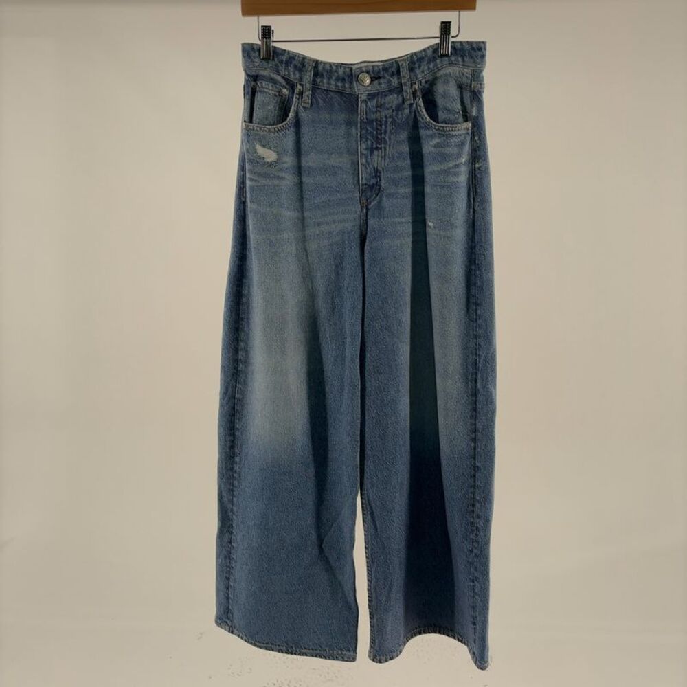 rag & bone Wide Leg Blue Jeans